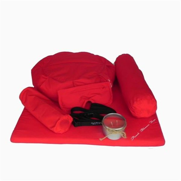 Peach Blossom Yoga 11001 7 Piece Deluxe Yoga Set Red 11001A7